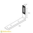 Platine POWER crochet de fixation pour panneaux solaires sur toiture ardoise