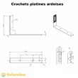 Platine POWER crochet de fixation pour panneaux solaires sur toiture ardoise