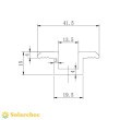 Clame / bride de milieu BLACK de rail POWER pour panneaux solaires épaisseur 30mm