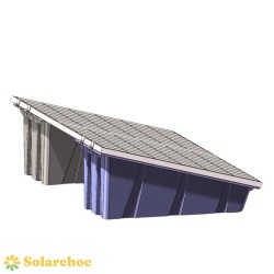 Support au sol bac à lester SOLARBOX pour panneaux solaires de 1035 à 1052 mm. 