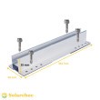 Mini rail support de fixation toiture bac acier POWER montage portrait