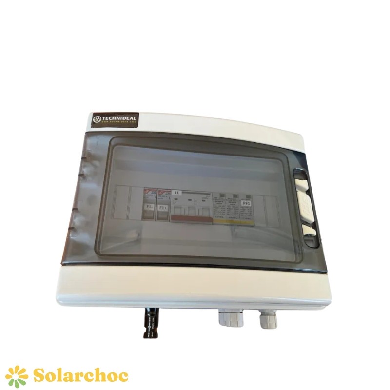Coffret DC 1000 V courant continu et parafoudre 1 entrée 1 sortie (1 x MPPT) avec fusible 25A TECHNIDEAL TECHNIDEAL 1 - Solarcho