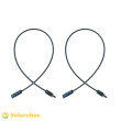Lot 2 allonges 1m câble solaire photovoltaïque 4mm² noires MC4 montés