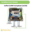 Coffret AC 2x3kW mono (C20) courant alternatif et parafoudre pour 2 onduleurs TECHNIDEAL [product.brand] 3 - Solarchoc 