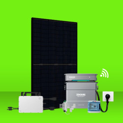 Kit solaire 2000W 4 panneaux DMEGC 500W + 2 micro-onduleurs SOLAX + Pack Batterie ZENDURE Réseau Autoconsommation St Barth
