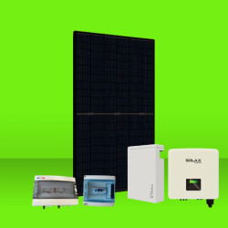 Kit solaire 6000W 12 panneaux DMEGC 500W + 1 onduleur hybride SOLAX X1 6.0D Autoconsommation réseau Sura