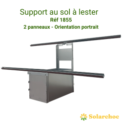 SUNBAZ support au sol à lester pour 2 panneaux solaires portrait 35°