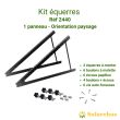 Equerres de fixation noires ajustables (1180x1180x600) pose paysage
