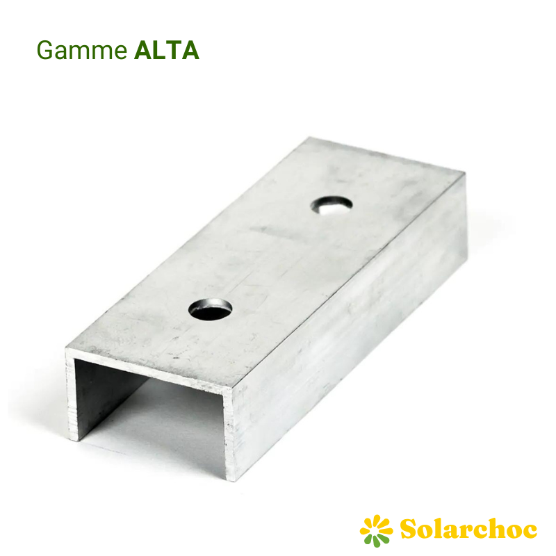 Jonction de rail pour support de fixation ALTA pour panneaux solaires