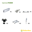 Kit POWER pour panneau(x) solaire(s) suivant(s) sur toiture tôle ondulée/fibrociment pose portrait