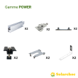 Kit POWER pour panneau(x) solaire(s) suivant(s) sur toiture ardoise pose portrait