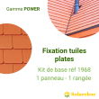 Kit POWER pour 1er panneau solaire sur toiture tuile plate pose portrait