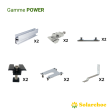 Kit POWER pour panneau(x) solaire(s) suivant(s) sur toiture tuile plate pose portrait