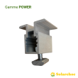 Clame / bride de milieu de rail ajustable POWER pour panneaux solaires épaisseur de 30 à 45mm