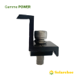 Clame / bride de fin BLACK de rail POWER pour panneaux solaires épaisseur 30mm