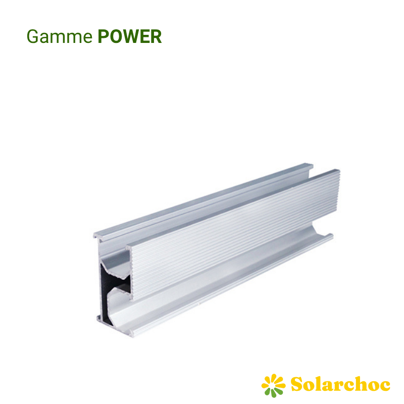 Rail alu POWER longueur 2 mètres pour panneaux solaires
