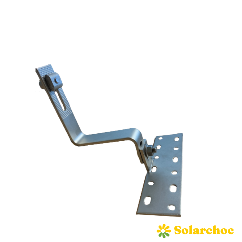 Platine POWER crochet de fixation pour panneaux solaires sur toiture tuile (réglable)