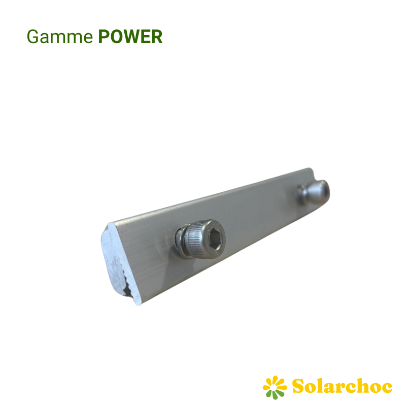 Jonction de rail pour support de fixation POWER pour panneaux solaires