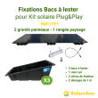 Kit de fixation bac à lester pour 2 panneaux solaires 1 rangée en paysage