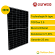 Panneau solaire JOLYWOOD 390W Cadre noir Bifacial BiverreN-Type JW-HD120N-390W