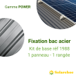 KIT POWER pour 1er panneau sur toiture Bac acier pose portrait