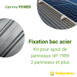 Kit POWER pour panneau(x) solaire(s) suivant(s) sur toiture bac acier pose portrait