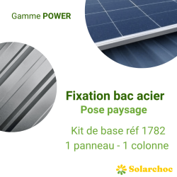 KIT POWER pour 1er panneau sur toiture Bac acier pose paysage