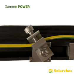 Platine de mise à la terre POWER pour fixations de panneaux solaires SOLARFIX 2 - Solarchoc 