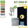 Kit solaire 2000W 4 panneaux DMEGC 500W + 2 micro-onduleurs SOLAX + Pack Batterie ZENDURE Réseau Autoconsommation St Barth