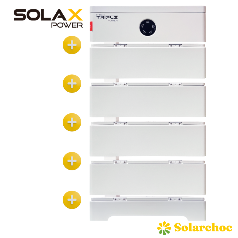 Pack 14,72kWh 4 Batteries solaires SOLAX TP-HS36 + BMS TBMS-MCS0800 avec socle