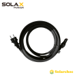 Câble secteur 5 mètres (1,5mm² - fiche prise 2P+T) pour micro onduleur SOLAX