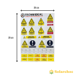 Planche de 25 étiquettes normalisées CONSUEL - Signalisation photovoltaïque TECHNIDEAL 2 - Solarchoc 