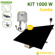 Kit solaire Plug&Play 1000W 2 panneaux JOLYWOOD 500W + 1 micro onduleur 1000W SOLAX Wifi intégré X1 Autoconsommation Sumba