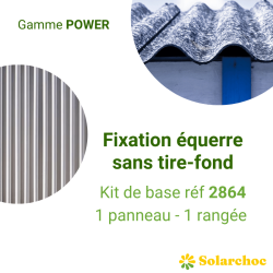 Kit POWER pour 1er panneau solaire équerre sans tire-fond
