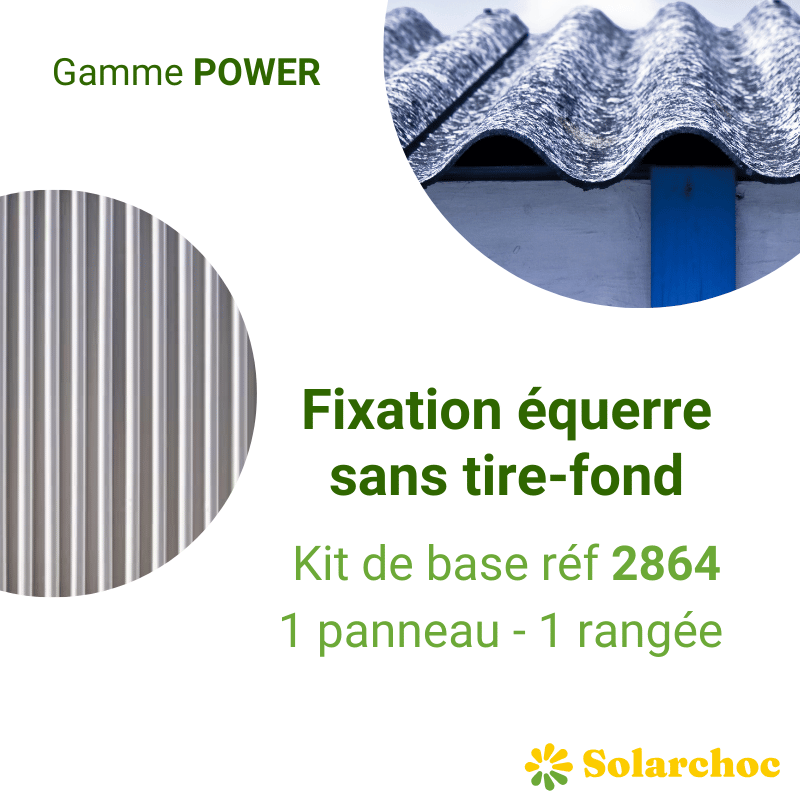 Kit POWER pour 1er panneau solaire équerre sans tire-fond