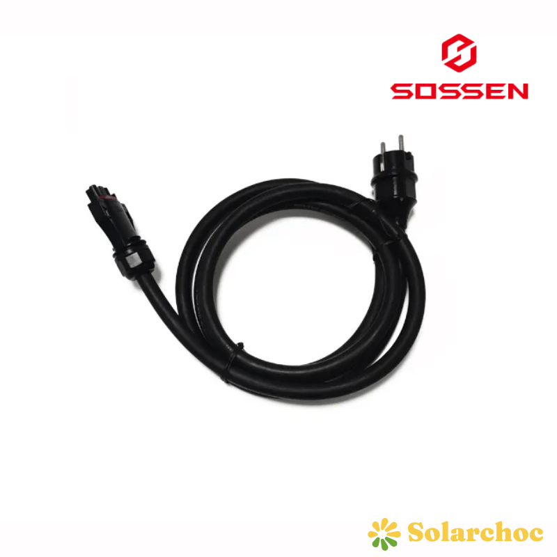 Câble secteur 5m - 3G2.5 - Pour micro-onduleur SOSSEN