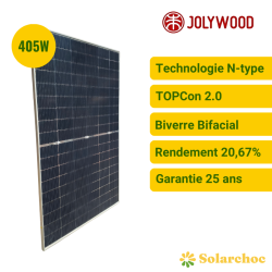Kit solaire plug and play 810W 2 panneaux JOLYWOOD 405W + Solarflow 800 plus + Support Tahiti [product.brand] 2 - Solarchoc 