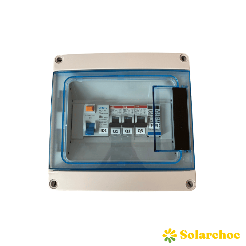 Coffret AC 2x5kW mono (C25) courant alternatif et parafoudre pour 2 onduleurs TECHNIDEAL [product.brand] 6 - Solarchoc 