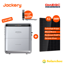Pack 5,04kWh Batterie Plug and Play JACKERY SolarVault 3 Pro + 1 batterie BP2500 + 2 panneaux DMEGC 500W