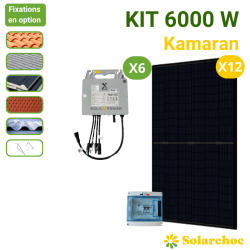 Kit solaire 6000W 12 panneaux solaires DMEGC 500W + 6 micro-onduleurs SOLAX Autoconsommation réseau Kamaran