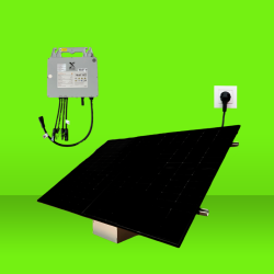 Kit solaire Plug&Play 1000W 2 panneaux DMEGC 500W + 1 micro onduleur 1000W SOLAX Wifi intégré X1 Autoconsommation Sumba [product