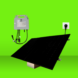 Kit solaire Plug&Play 2000W 4 panneaux DMEGC 500W + 2 micro onduleurs SOLAX 1000W Wifi intégré Noirmoutier