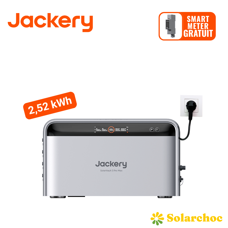 Batterie Plug and Play 2,52 kWh JACKERY SolarVault 3 Pro Max