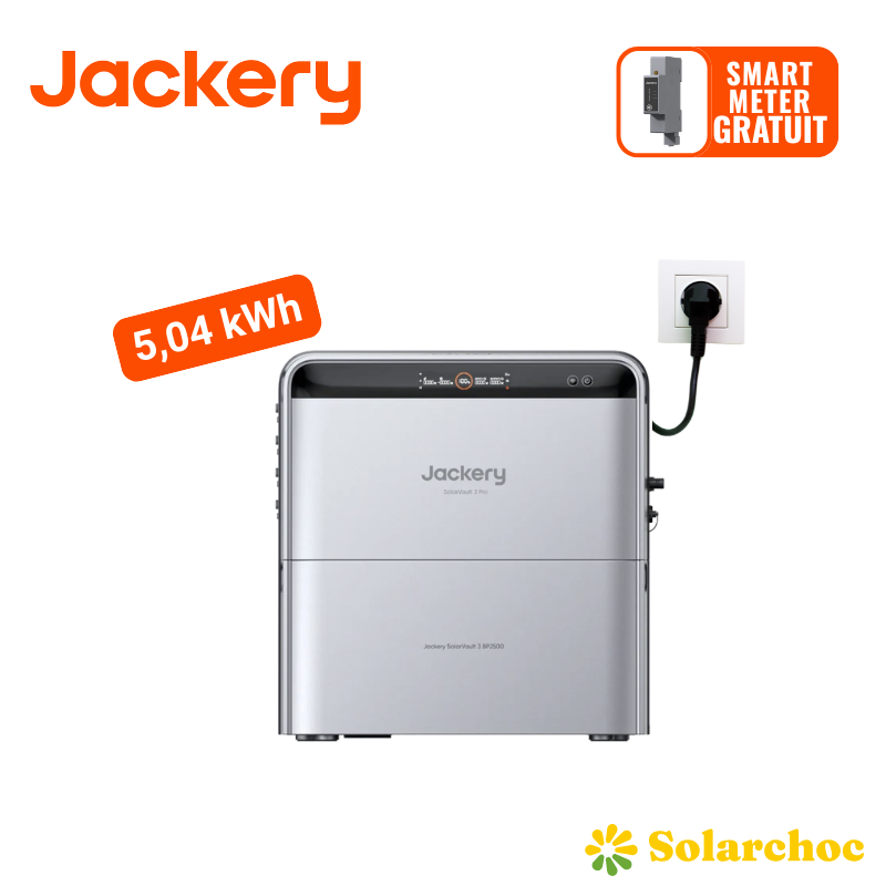 Pack 5,04kWh Batterie Plug and Play JACKERY SolarVault 3 Pro + 1 batterie BP2500