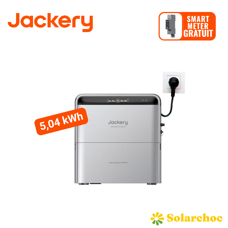 Pack 5,04kWh Batterie Plug and Play JACKERY SolarVault 3 Pro Max AC + 1 batterie BP2500