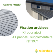Kit POWER pour 1 panneau solaire suivant sur toiture ardoise pose portrait