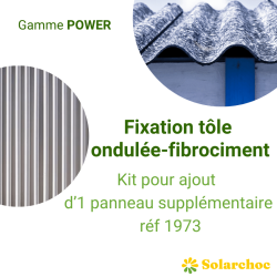 Kit POWER pour 1 panneau solaire suivant sur toiture tôle ondulée/fibrociment portrait/paysage [product.brand] 1 - Solarchoc 