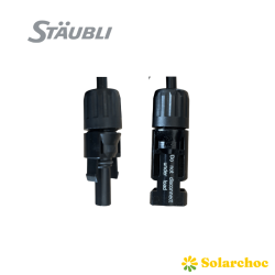 Allonge 2m câble solaire photovoltaïque 4mm² noir MC4  STAUBLI