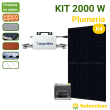 Kit solaire 2000W 4 panneaux DMEGC 500W + 1 micro-onduleur HOYMILES HMS2000 Autoconsommation réseau Plumeria