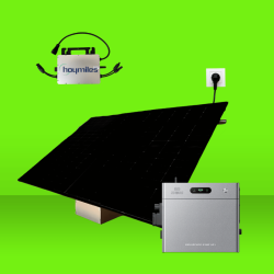 Kit solaire Plug&Play 1000W 2 panneaux DMEGC 500W + 1 micro-onduleur HOYMILES 1000W + 1 Solarflow 2400AC+ Malaita
